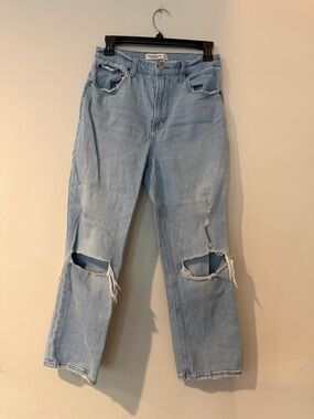 Abercrombie & Fitch Light Blue High-Rise Ankle Jeans